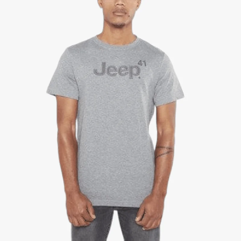 Buy More, Save More Jeep Mens App Logo Short Sleeve Tee Grey Melange
