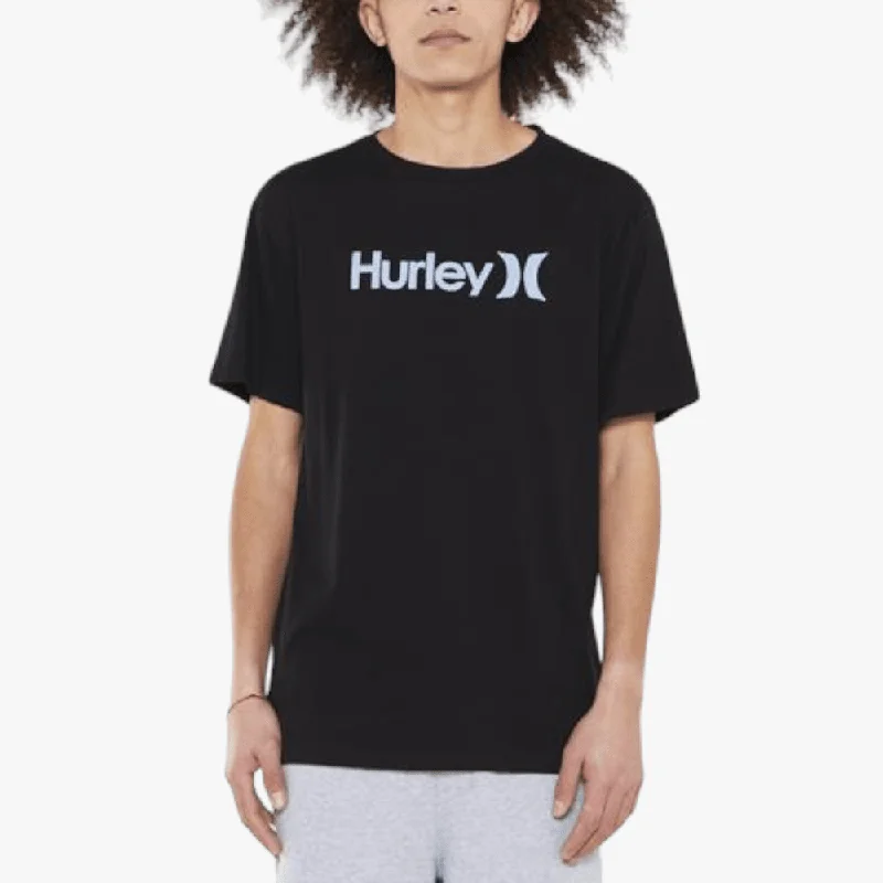 Hurry In Hurley Mens One And Only Classic Short Sleeve Black Good Grey